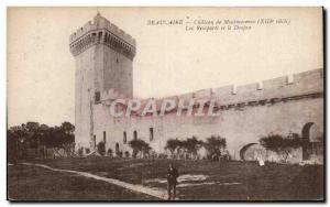 Old Postcard Beaucaire the castle of Montmorency The walls and the keep