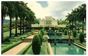 Mormon Temple in Hawaii on Oahu Hawaii Postcard