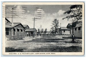 1917 303rd Reg US Field Artillery Camp Devens Ayer Massachusetts MA WW1 Postcard