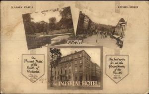 Cork Ireland Imperial Hotel Multi-View c1930 Postcard