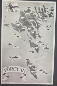 Mint Faroe Island Picture Postcard Map Territories