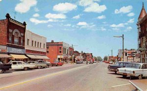 Main Street North Schultz Five & Dime Rochester Indiana 1961c postcard