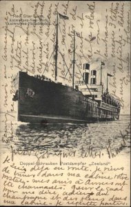 Red Star Line Doppel-Schrauben Postdampfer Zeeland c1910 Vintage Postcard