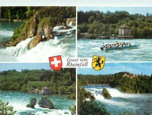 Switzerland Rheinfall multi views postcard