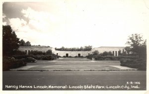 Vintage Postcard 1920's Nancy Hanks Lincoln Memorial State Park Indiana IND RPPC
