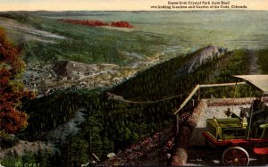 Colorado Scene From Crystal park Auto Road Overlooking Manitou and Garden Of ...