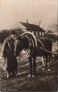 1916 Mint Judaica RPPC Picture Postcard Kleiderjuden Jewish Panje Wagen