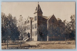 Madison South Dakota SD Postcard RPPC Photo State Normal School Campus Building