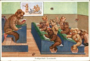 Arthur Thiele Teddy Bear Fantasy Classroomo Motorcycle Poster Ladybugs PC xst