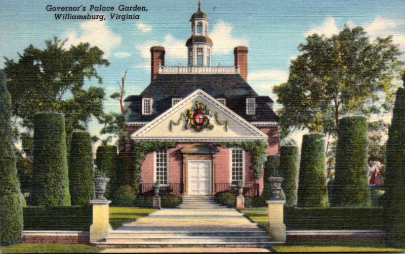 Virginia Williamsburg Governor's Palace Garden Curteich