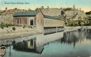 Postcard; Power Plant Billings MT, RPO Cancel 1914 Miles City & Spokane Tr. 1