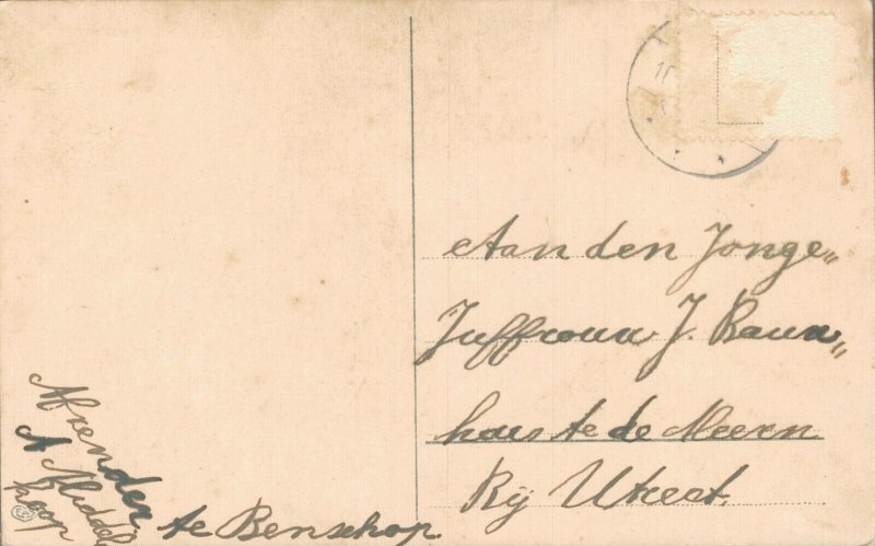 Victorian Lady Looks Out The Window Vintage Postcard  06.37