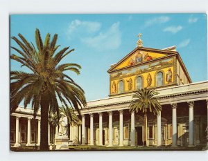 Postcard St. Paul's Church, Rome, Italy