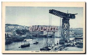 Old Postcard Brest Great Crane L Arsenal