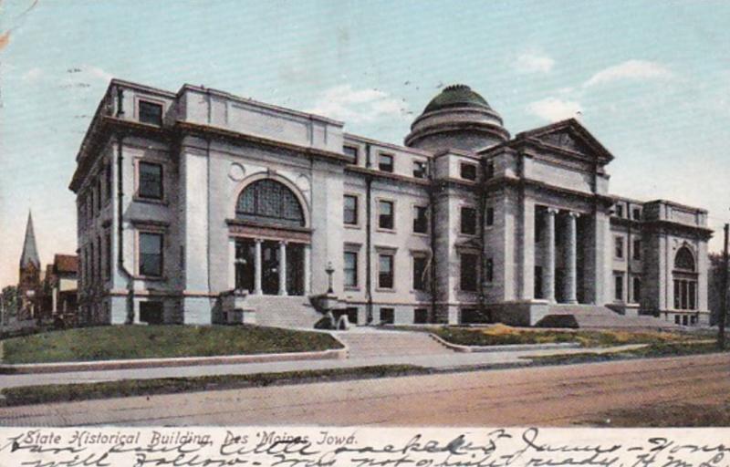 Iowa Des Moines State Historical Building 1906