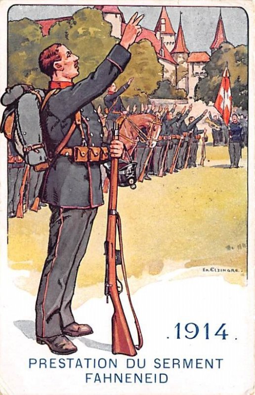 1914 Prestation Du Serment Fahneneid Advertising 1917 