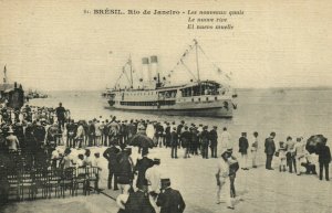 PC CPA BRAZIL, RIO DE JANEIRO, LES NOUVEAUX QUAIS, Vintage Postcard (b20428)