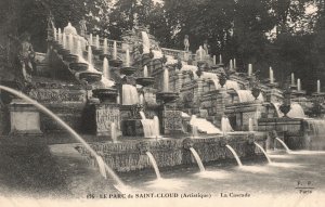 Vintage Postcard 1910's Le Parc de Saint Cloud La Cascade Paris France FR