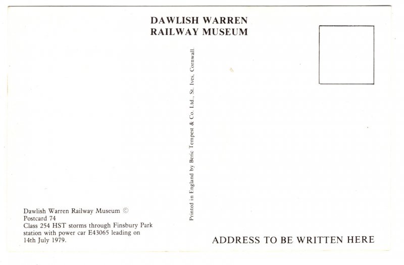 Railway Train, Finsbury Park Station, England, 1979