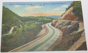 Pennsylvania Turnpike Lincoln Highway Everett Vintage Postcard