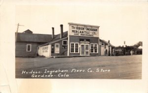 J11/ Gardner Colorado RPPC Postcard c1930s Hudson-Ingraham Store 153