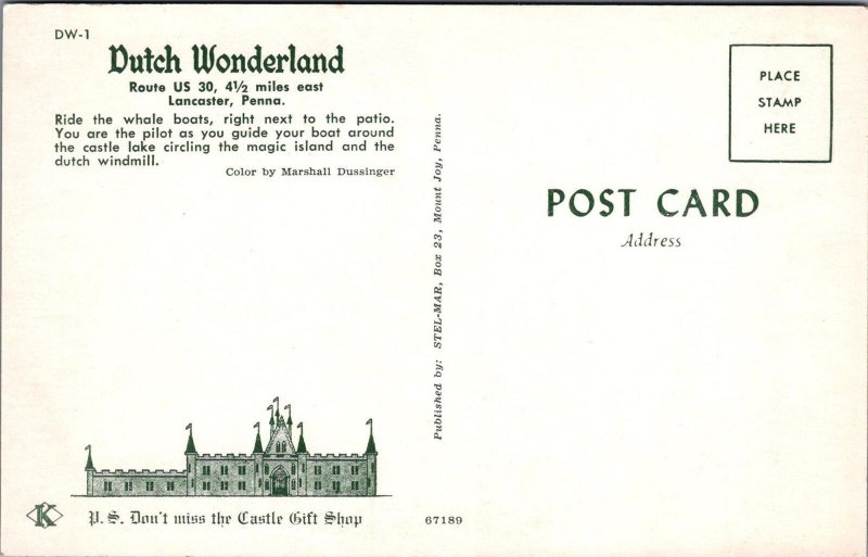 Postcard Dutch Wonderland Lancaster PA