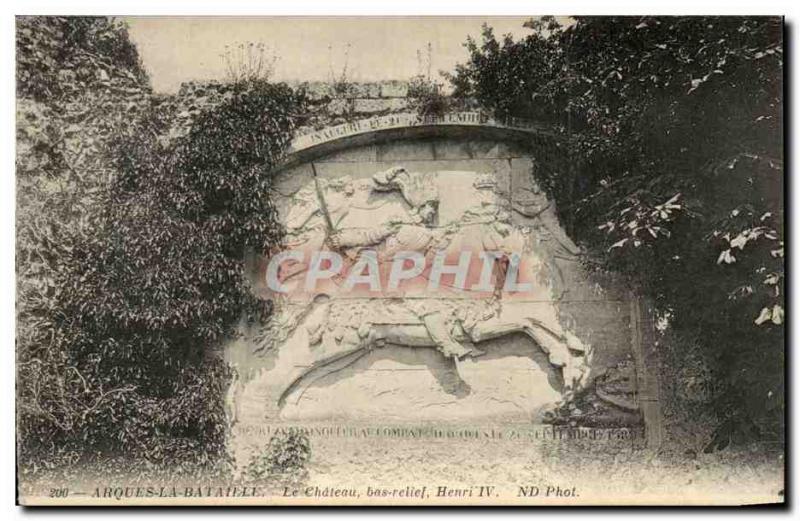 Arques la Bataille - Le Chateau - low relief - Henry Old Postcard