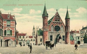 Netherlands Den Haag The Hague Binnenhof Ridderzaal Vintage Postcard 07.56