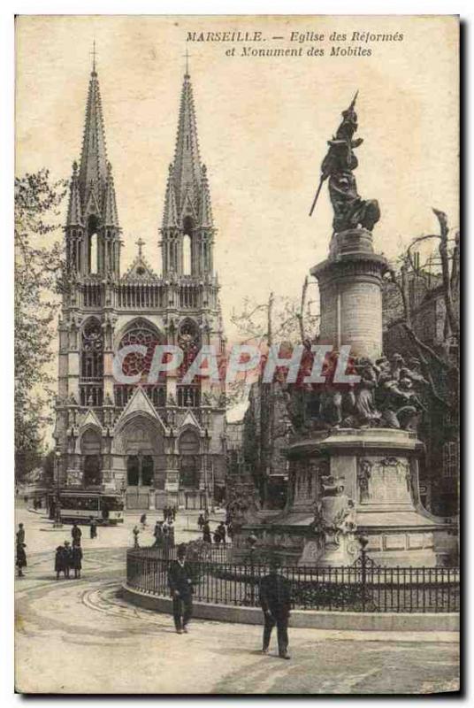  Ansichtskarten-Marseille-Monument der Mobiles und das Kirchen-St. Vincent von P