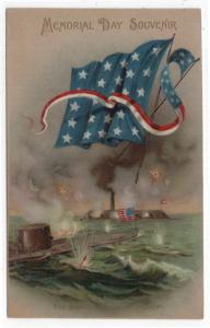 Vintage Decoration/Memorial Day Post Card, The Monitor's Great Victory