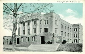 Vintage Postcard; First Baptist Church, Homer LA Claiborne Parish Unposted