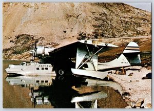 Airplane Postcard Icelandair Airlines Catalina Amphibian in Greenland TF-ISJ BN3