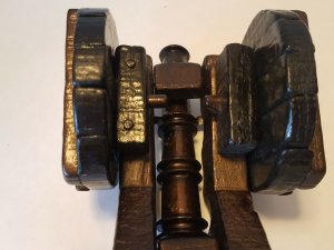 Vintage Wood and Metal Decorative Cannon for Display Non Working