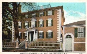 Vintage Postcard Moffat Whipple Ladd House Built 1763 Portsmouth New Hampshire