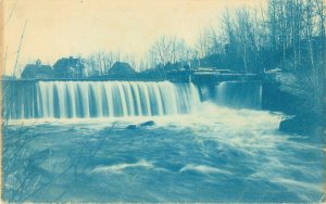 Cyan Blue Private Mailing Card, Niagara Falls? Postcard