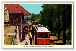 c1930's Coy Ry. Train Station Manitou Springs Colorado CO Vintage Postcard