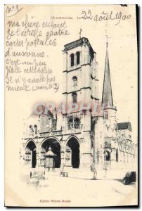 Postcard Old Church Notre Dame Auxonne