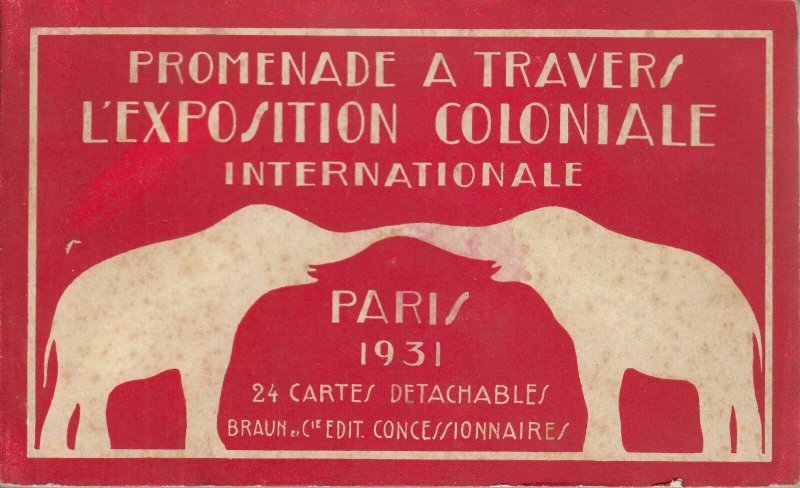 Paris Colonial Exhibition 1931 book folder 24 detachable postcards