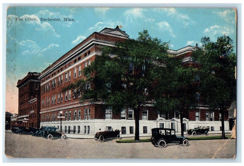 c1910 The Clinic Exterior Building Rochester Minnesota Vintage Antique Postcard
