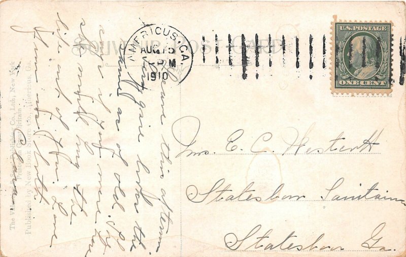 F47/ Americus Georgia Postcard 1910 Y.M.C.A. Building