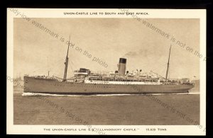 UC140 - Union Castle Liner - LLandovery Castle - postcard