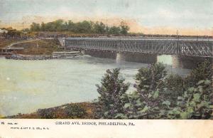 Philadelphia Pennsylvania 1906 Postcard Girard Avenue Bridge Glitter