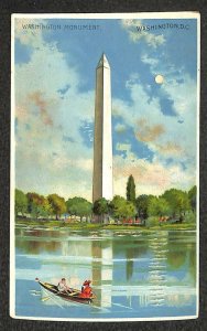 WASHINGTON MONUMENT WASHINGTON DC HOLD TO LIGHT HTL POSTCARD (c. 1910)