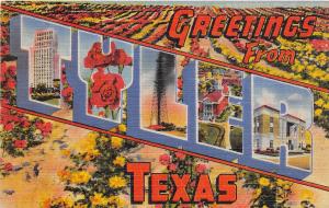 Texas Tx Postcard 1954 TYLER Greetings from Large Letter