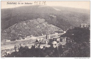 Aerial View of HEIDELBERG, Baden-Wurttemberg, Germany, PU-1908