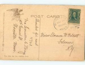 Divided-Back COURTHOUSE SCENE Worcester Massachusetts MA d3042