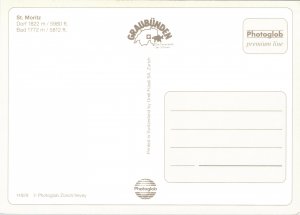 Postcard Switzerland St. Moritz birds eye view