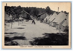 c1920's Company Street Camp Hancock Augusta Georgia GA WW1 Postcard
