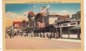 Maine Old Orchard Beach View Of White Way Dexter Press