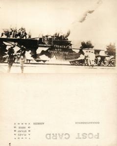 RAILWAY ARTILLERY FRENCH 400 READY TO FIRE WWI REAL PHOTO POSTCARD ANTIQUE RPPC